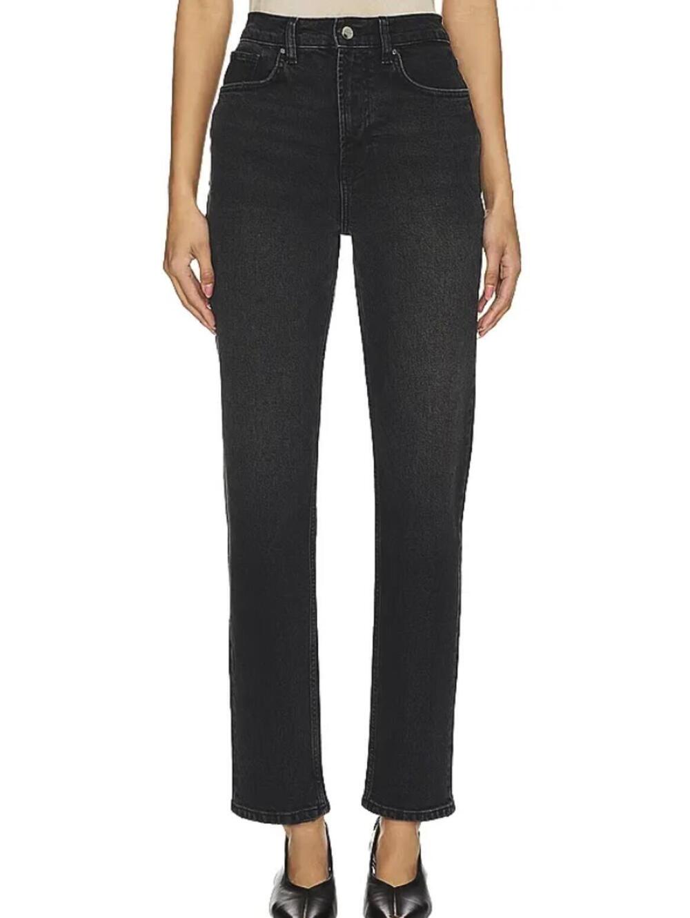 ANINE BING Bry Vintage Black Slim Straight Leg Denim Jeans - Size - 27 - NWT